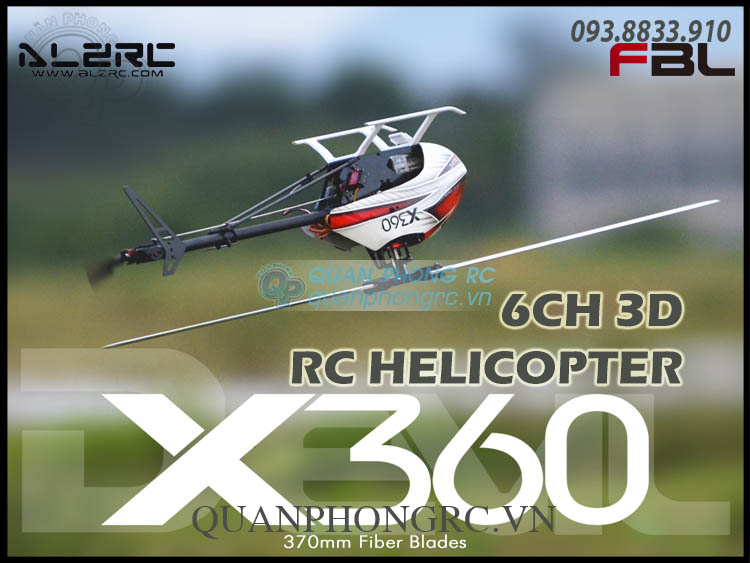 ALZRC Devil X360 FBL 6CH 3D Flying RC Helicopter - Kit Only